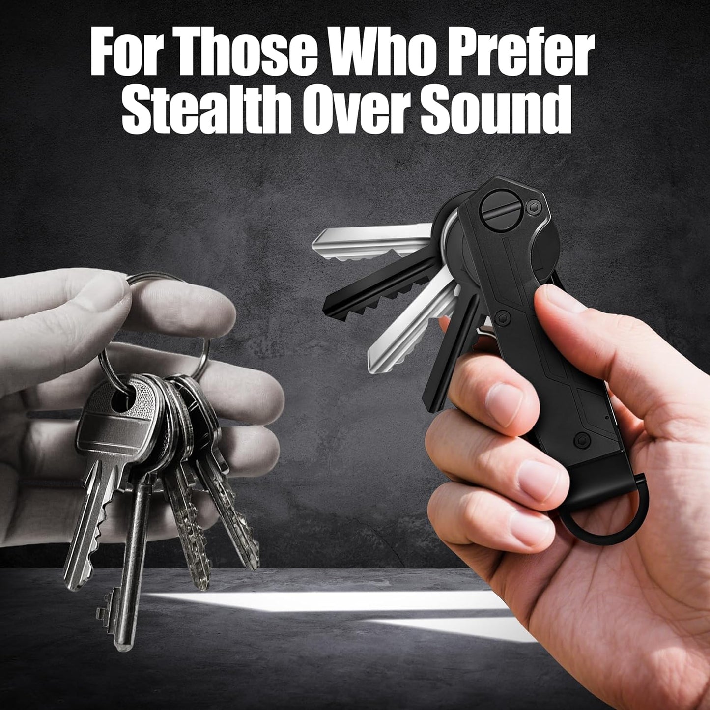 Key Organizer for Men Compact Key Holder Minimalist Key Case Metal Key Chain Key Holder for Keychain Secures 2-5 Keys