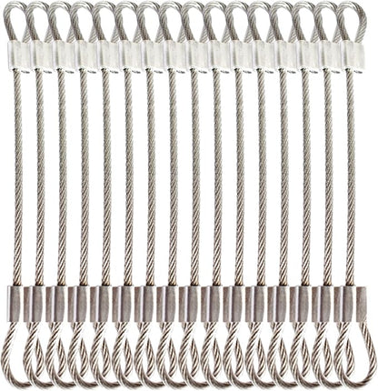 20 pcs 6 inch 3mm Thickness Stainless Steel Wire Cable by Bytiyar