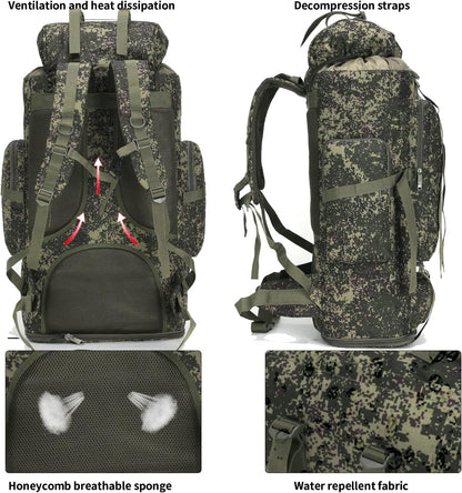Hiking Backpack for Men 70L/100L Camping Backpack Military Rucksack Molle 3 Days Assault Pack for Climbing