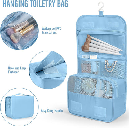 Veken 10 Set Packing Cubes for Travel Essential, Suitcase Organizer Bags in 4 Sizes, Carry-On Luggage Accessories with Large Laundry & Hanging Toiletry Bag, Must-Have for Airplane, Road Trip & Camping