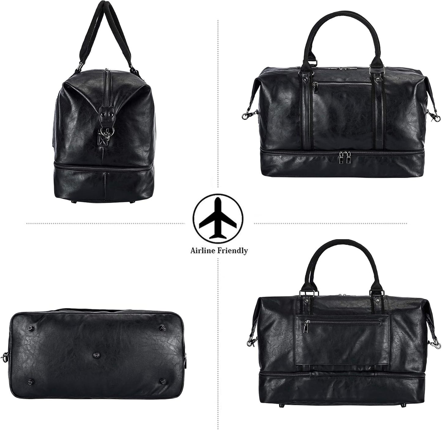 Weekender Overnight Bag Carry On Bag Travel Bag with Shoe Pouch