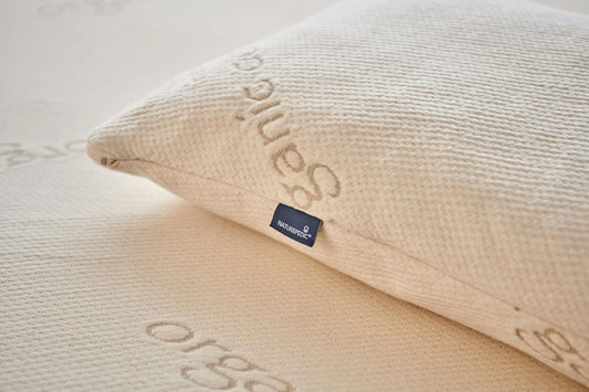 Naturepedic Organic Latex Pillow - Queen Bed Pillow with Medium Comfort - Luxury Pillow with Adjustable Fill for Comfortable Sleeping, Back Support and Neck Pain Relief