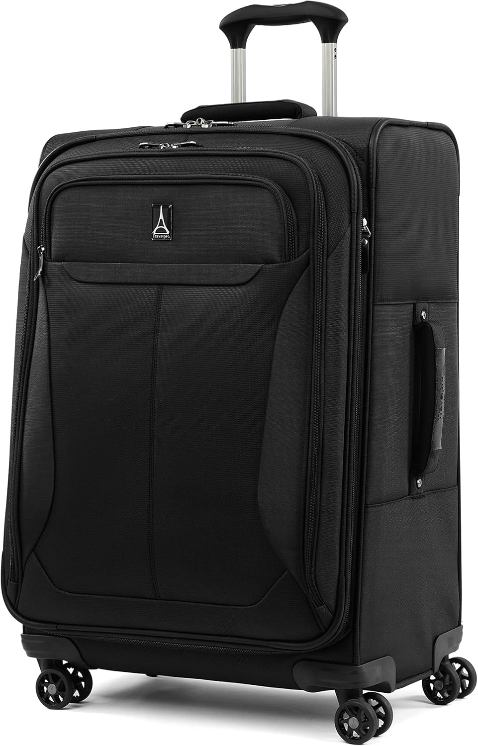 Travelpro Tourlite Softside 3-Piece Set, Expandable Luggage with 4 Spinner Wheels, Lightweight Suitcase, 21" Carry-On, 25" Checked Medium, 29 Check Large, Black