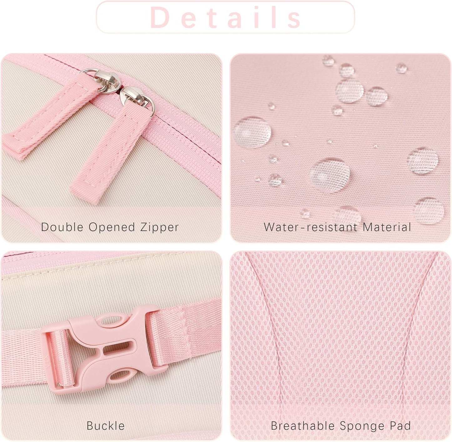 Lightweight Cute Kids Backpack for School Kindergarten Elementary Backpacks for Gilrs ages 6-8-10 (Pink Cream)