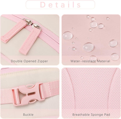 Lightweight Cute Kids Backpack for School Kindergarten Elementary Backpacks for Gilrs ages 6-8-10 (Pink Cream)