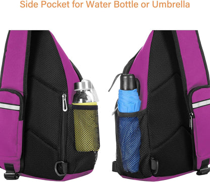 MOSISO Sling Backpack Bag, Crossbody Shoulder Bag Travel Hiking Daypack Chest Bag with Front Square Pocket&USB Charging Port