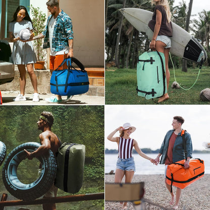 MIER Large Waterproof Duffel Bag Rolltop Dry Backpack Duffle Bags for Kayaking, Rafting, Boating, Swimming, Camping, Travel, Gym, Beach, 60L/80L