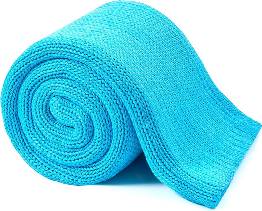 L'AGRATY Knitted Weighted Blanket - 60"x80" 20lbs Cooling Chunky Knit Heavy Blanket for Adults Braided Crochet Throw Thick Cable Yarn Knit Decorative No Beads Evenly Weighted Machine Washable