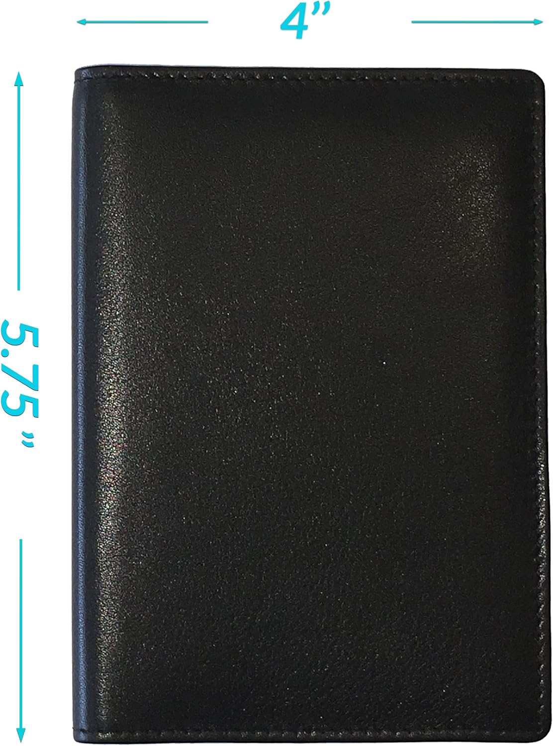 Personalized Monogrammed Black Leather RFID Passport Wallet