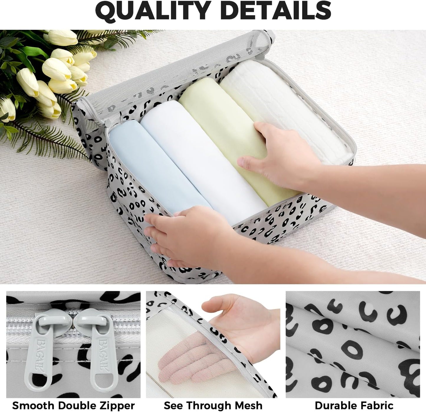 BAGAIL 9 Set Packing Cubes Luggage Packing Organizers for Travel Accessories