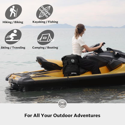 STOVER 5/10/25/30/40/55L Waterproof Backpack- Floating Dry Bag for Kayaking, Travel, Beach, Hiking, & Camping, Men/Women