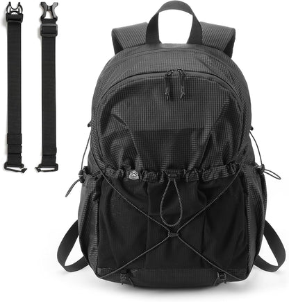 Lightweight Hiking Backpack, Camping Backpack 20L Small Backpacks Water Resistant Daypack for Women Men (Black)