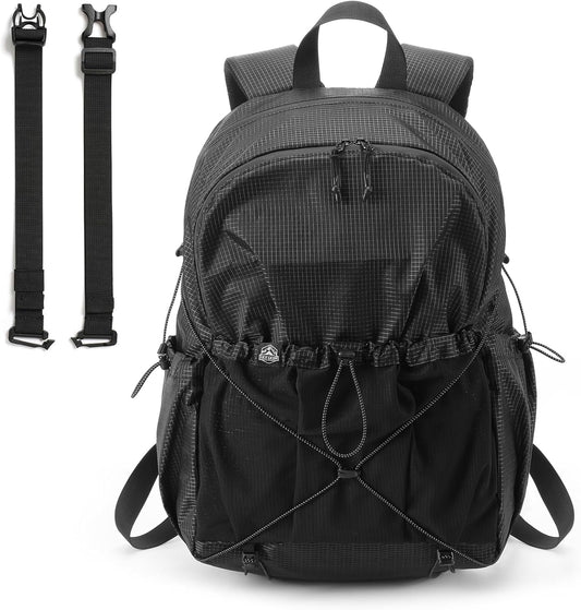 Lightweight Hiking Backpack, Camping Backpack 20L Small Backpacks Water Resistant Daypack for Women Men (Black)