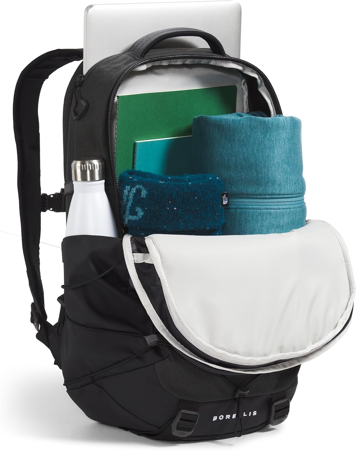 THE NORTH FACE Borealis Commuter Laptop Backpack | Water Repellent Finish, 16" Laptop Sleeve, Large Main Compartment for Everyday Carry, Asphalt Grey Light Heather/TNF Black-NPF, One Size