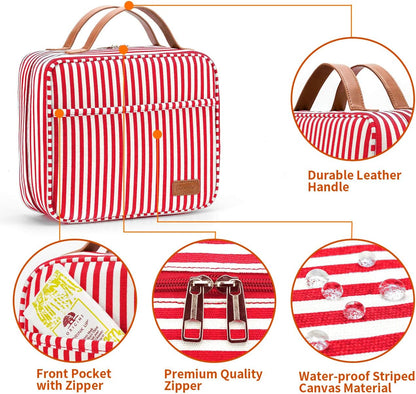 Hanging Travel Toiletry Bag,Large Capacity Cosmetic Travel Toiletry Organizer for Women with 4 Compartments & 1 Sturdy Hook,Perfect for Travel/Daily Use/Christmas