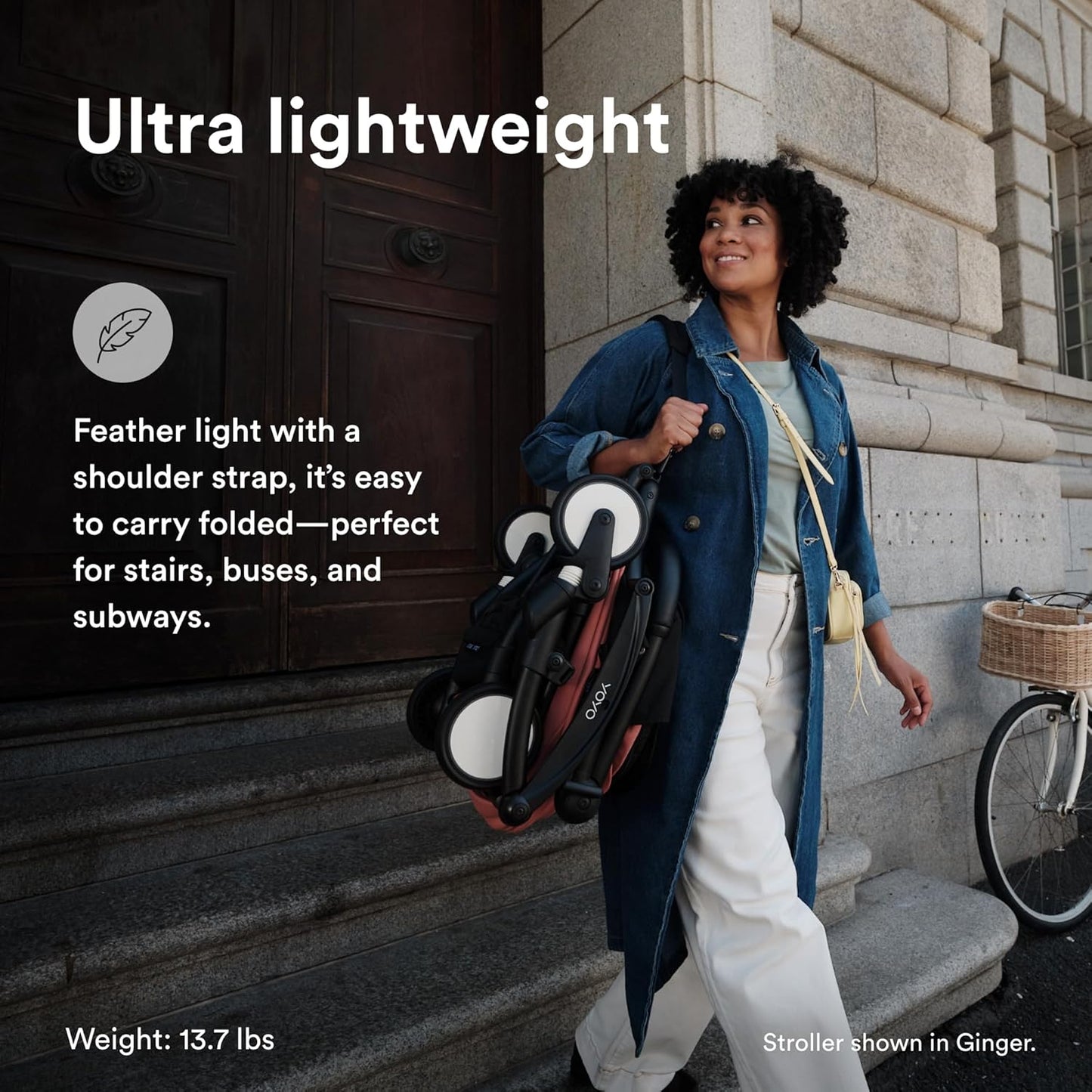 Stokke YOYO3 Stroller from 6 Months - Includes Black Frame/Olive Seat Cushion + Canopy - Folds in & Out in a Flash - Light & Compact - Carry-On Compatible