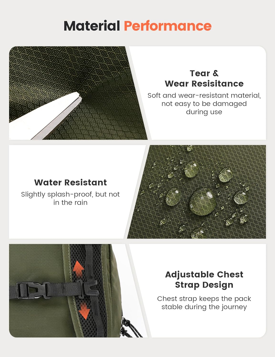 SKYSPER 16L Hiking Backpack Lightweight Small for Women Men, Foldable Packable Daypack - Travel Camping Backpack, Outdoor Hiking Bag (Armygreen)