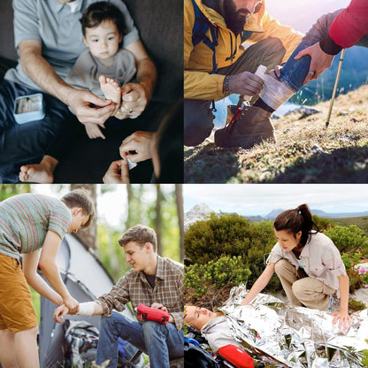 Emergency First Aid Kit for Boating & Marine Safety Waterproof Medical Supplies with Roll Top Design for Fishing, Kayaking Red