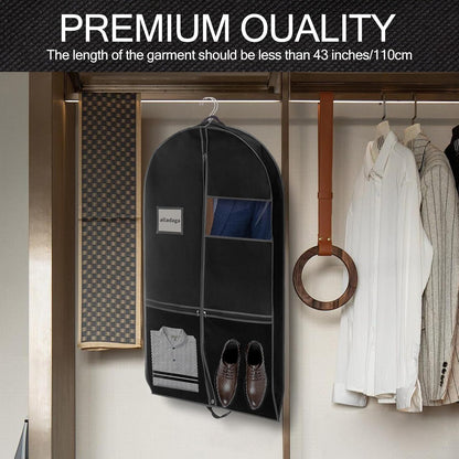 43" Garment Bag for Travel and Storage, Suit Bag with Duffle Design, Ideal for Hanging Clothes, Blazers, Dresses, Coats, and Wardrobes (1 Pack)