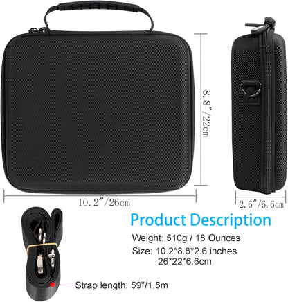 PellKing Hard Case for GoPro Hero 13/12/11/10/9/8/7/2018/6/5 Blcak/4 Silvery Action Camera, Accessories Carrying Storage Shoulder Bag With Strap for DJI Osmo Action 5/4/3 Insta360 Ace Pro