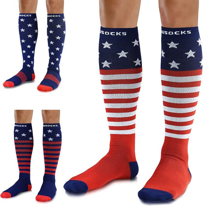 Medical Compression Socks for Women and Men 3 Pairs 20-30 mmHg Knee High by UUSOCKS