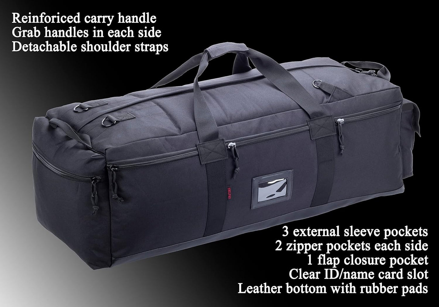 Large Military Duffle Bag Tactical Gear Load Out Bag Deployment Cargo Bag Travel Sports Equipment Duffel Luggage Bag with Backpack Straps 90L