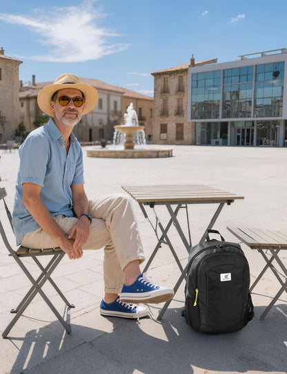 SKYSPER 16L Hiking Backpack Lightweight Small for Women Men, Foldable Packable Daypack - Travel Camping Backpack, Outdoor Hiking Bag （Black）