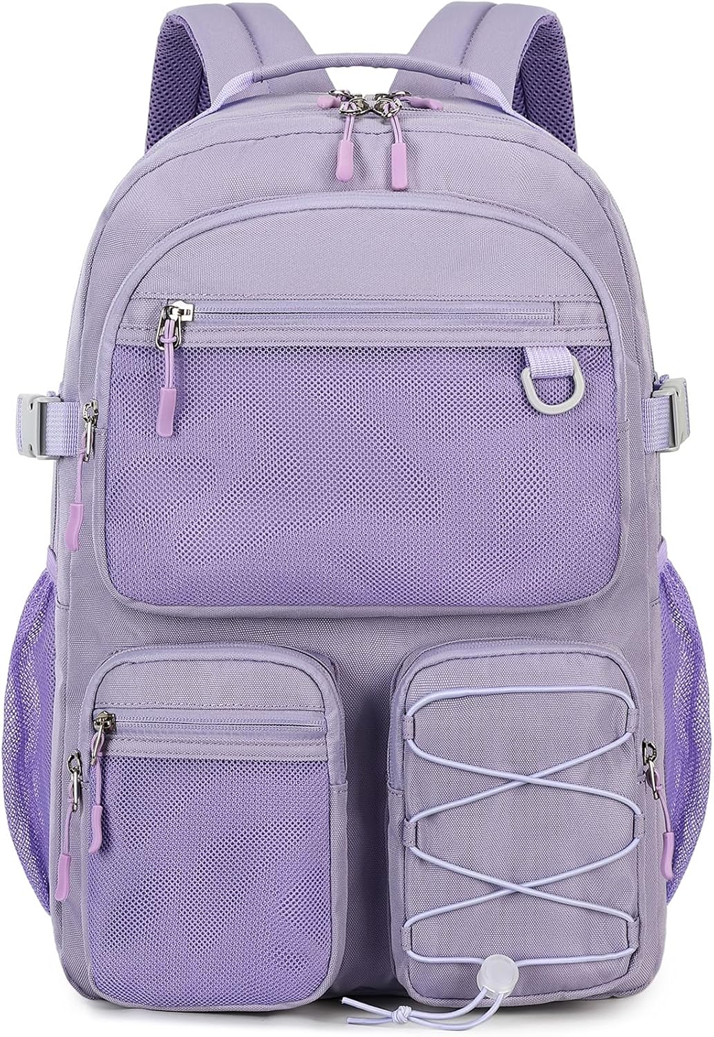 Lohol Water Resistant Backpack with Mulitiple Pockets for Travel Outdoor College, 15.6 inch Laptop Bookbag for Girl and Women (Purple)