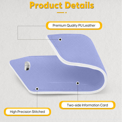 Travelambo Luggage Tags for Suitcases Faux Leather Privacy Protection 2 Pack Bag Tags Travel Accessories Essential, Cross Purple