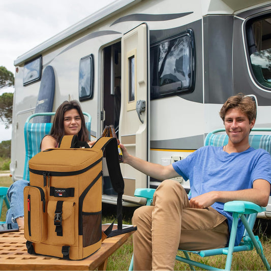 TUGUAN Cooler Backpack 36 Cans Insulated Leak Proof Lightweight Lunch Backpack for Men Work Portable Travel Thermal Bag Compartment Camping Hiking Beach Pincnic Cooler for Women