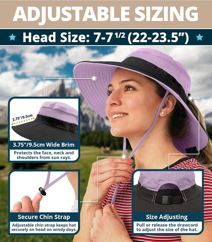 GearTOP Safari Sun Hat for Men and Sun Hats for Women UV Protection UPF 50+ Hiking, Gardening, Fishing