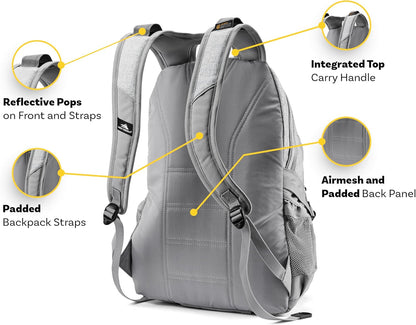 High Sierra Loop Backpack, Travel, or Work Bookbag with tablet sleeve, One Size, Black