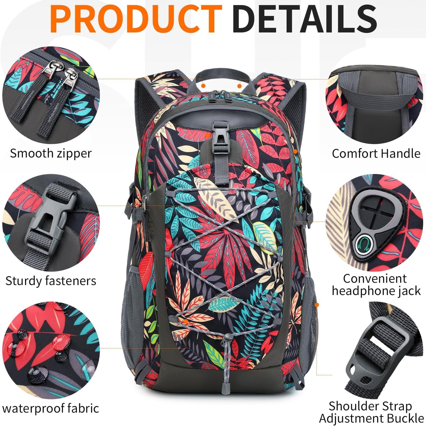 40L Hiking Backpack Lightweight Daypack Waterproof Travel Camping Backpack for Men Women Sport Packable