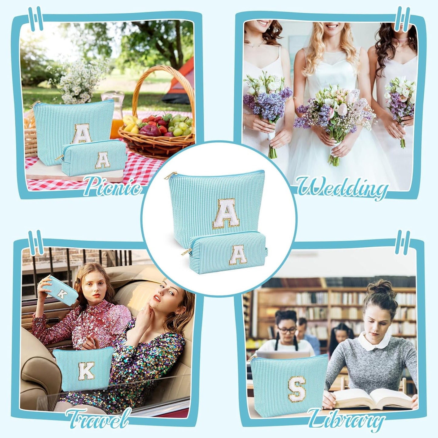 YOOLIFE Teacher Appreciation Gifts,Retirement Travel Gifts for Teacher Travel Makeup Bag | Teacher Birthday Gifts | Mothers Day Gifts for Teacher | Retirement Gifts for Women 2024 | Teacher Gifts E