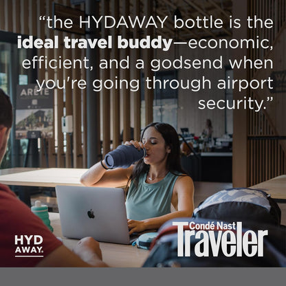 HYDAWAY 25oz Collapsible Water Bottle - BPA-Free, Leakproof, Lightweight, and Space-Saving - Perfect for Hiking, Travel, and All-Day Hydration