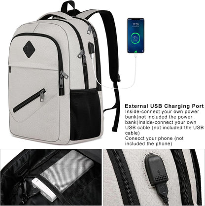 BIKROD Backpack for Girls Women, School Backpack for Teen Boys, Lightweight Casual High School Bookbag, Daily-use Travel Laptop Backpack with USB Charging Port Fits 15.6 Inch Notebook