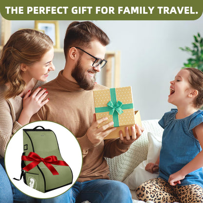 Padded Car Seat Travel Bag for Airplane – Waterproof Heavy Duty Carseat Backpack for Airport – Fits Infant, Convertible & Booster Seats – Airline Approved Travel Car Seat Cover