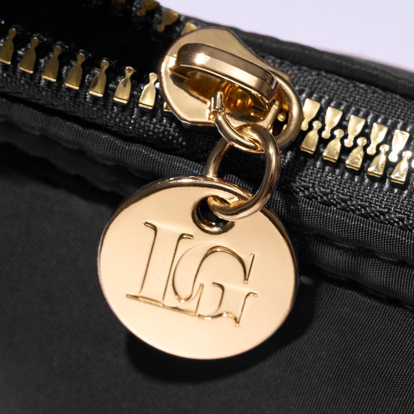 LAURA GELLER NEW YORK Quilted Makeup Bag, Black - Toiletry Bag Organizer for Travel - Large Capacity Full Size Makeup Bag - Easy to Clean