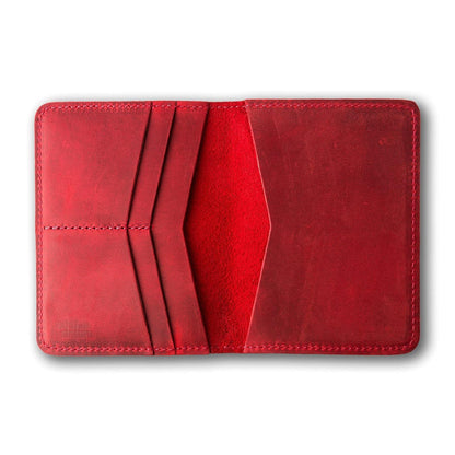 PEGAI Standard Full Grain Crazy Horse Leather Passport Holder | Custom Travel Passport Cover & Organizer | Handcrafted Leather Passport Wallet for Men and Women | Pike (Rose)