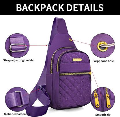 Small Sling Bag For Women Men Casual Crossbody Sling Backpack