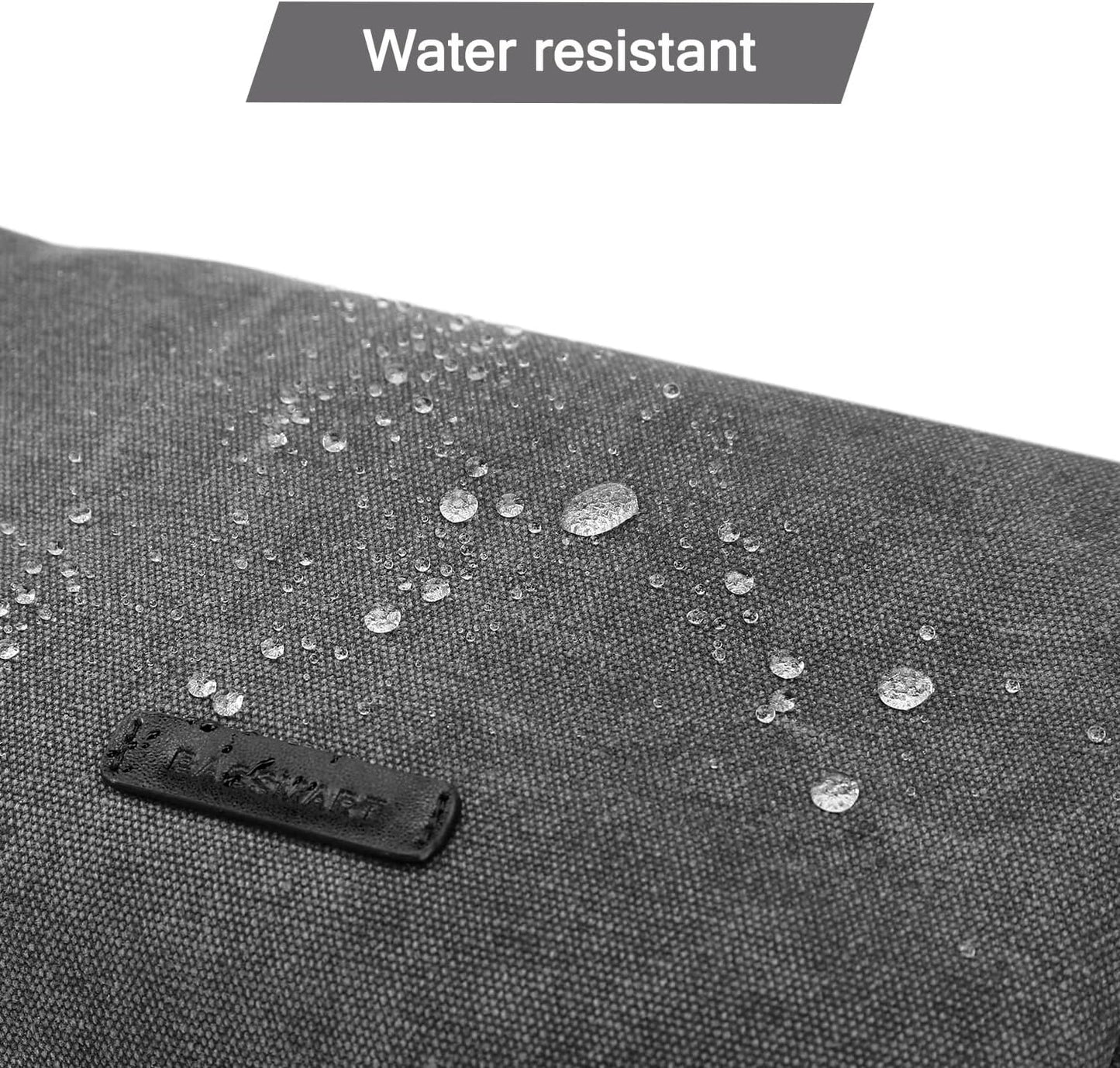 BAGSMART Toiletry Bag for Men, Canvas Travel Toiletry Organizer Dopp Kit Water-resistant Shaving Bag for Toiletries Accessories,Black-Large