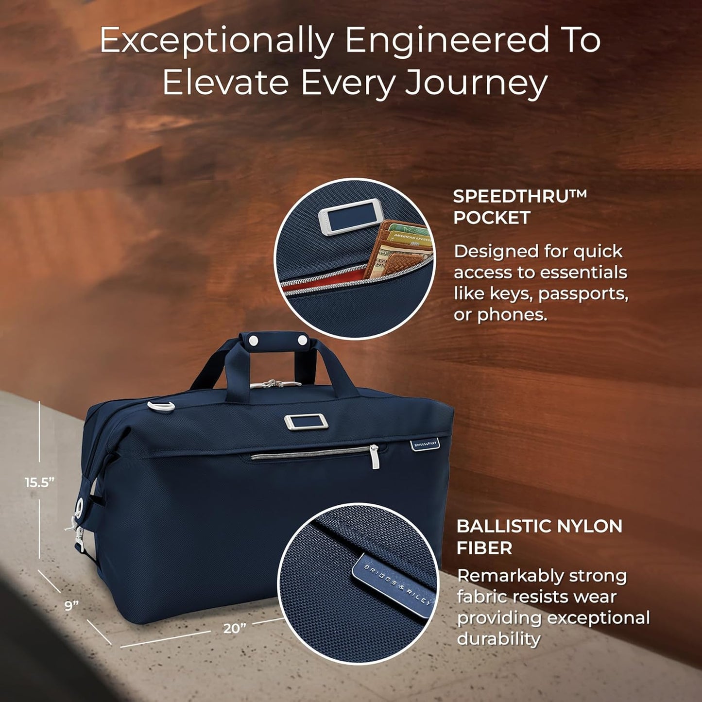 Briggs & Riley Travel Duffel Bag - Weekender & Overnight Luggage for Women & Men, Softside Bag