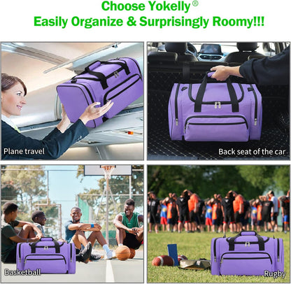 Sports Duffel Bag 20 inch for Travel Gym - Purple