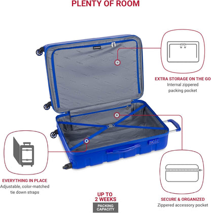 SwissGear 7366 Hardside Expandable Luggage with Spinner Wheels, Cobalt, 2-Piece Set (19/27)