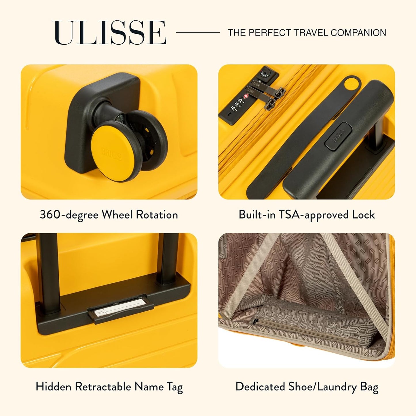 Bric's 30" Expandable Spinner Suitcase - Travel Luggage with TSA-Approved Lock and Hard Shell Exterior - B|Y Ulisse - Mango