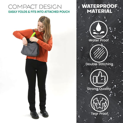 Reperkid Booster Seat Travel Bag for Airplane, Black and Green, 17" H x 16.5" W x 9.5" D, Compatible with Gb Pockit Stroller & Most Boosters– Premium Waterproof Cover, Hand Bag Design, Durable Zipper