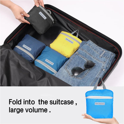 35L Foldable Waterproof Backpack For Outdoor Sports Travel Inside Wet Clothes Compartment Packable For Multiple