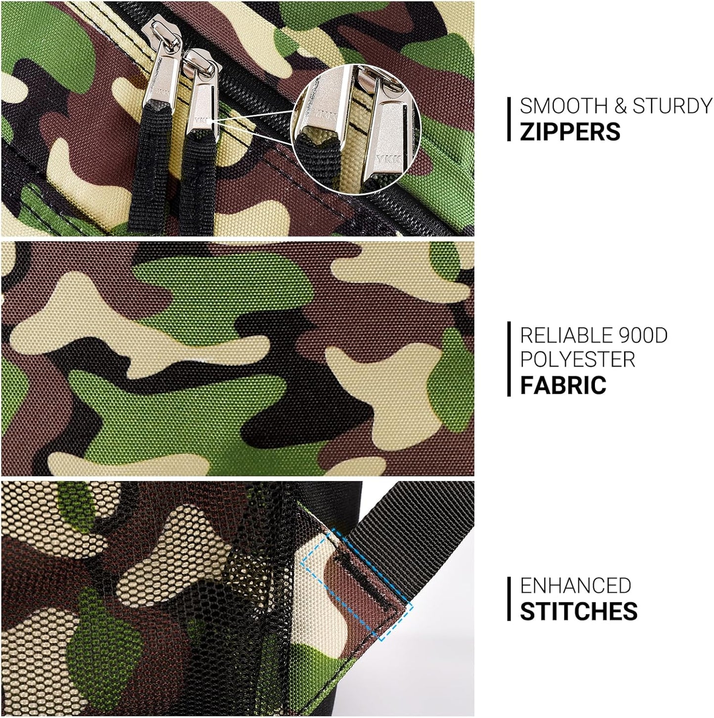 ZORFIN 26L Backpack for College, and Travel: Water Resistant Bookbag - Buckshot Camo