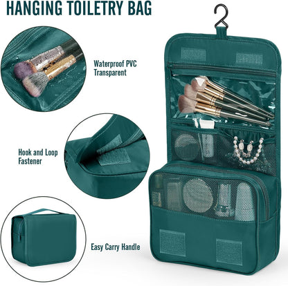 Veken 10 Set Packing Cubes for Travel Essential, Suitcase Organizer Bags in 4 Sizes, Carry-On Luggage Accessories with Large Laundry & Hanging Toiletry Bag, Must-Have for Airplane, Road Trip & Camping