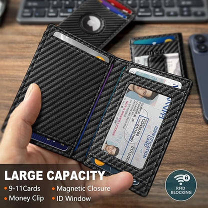 Airtag Wallet for Men- with Money Clip Gift Boxed, Magnetic Closure Slim - Image 2